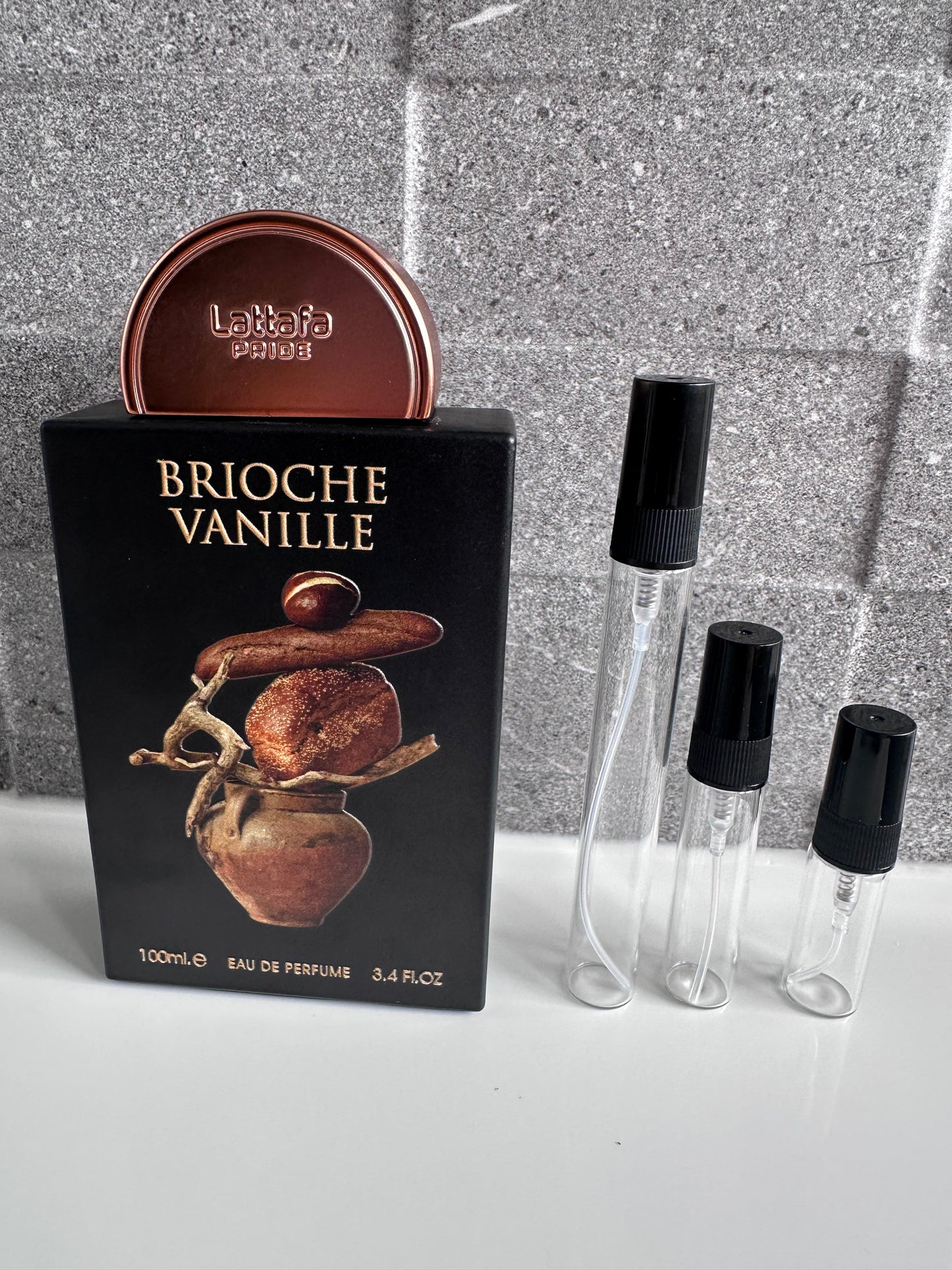 Lattafa - Brioche Vanille perfume decant bottle sizes NZ