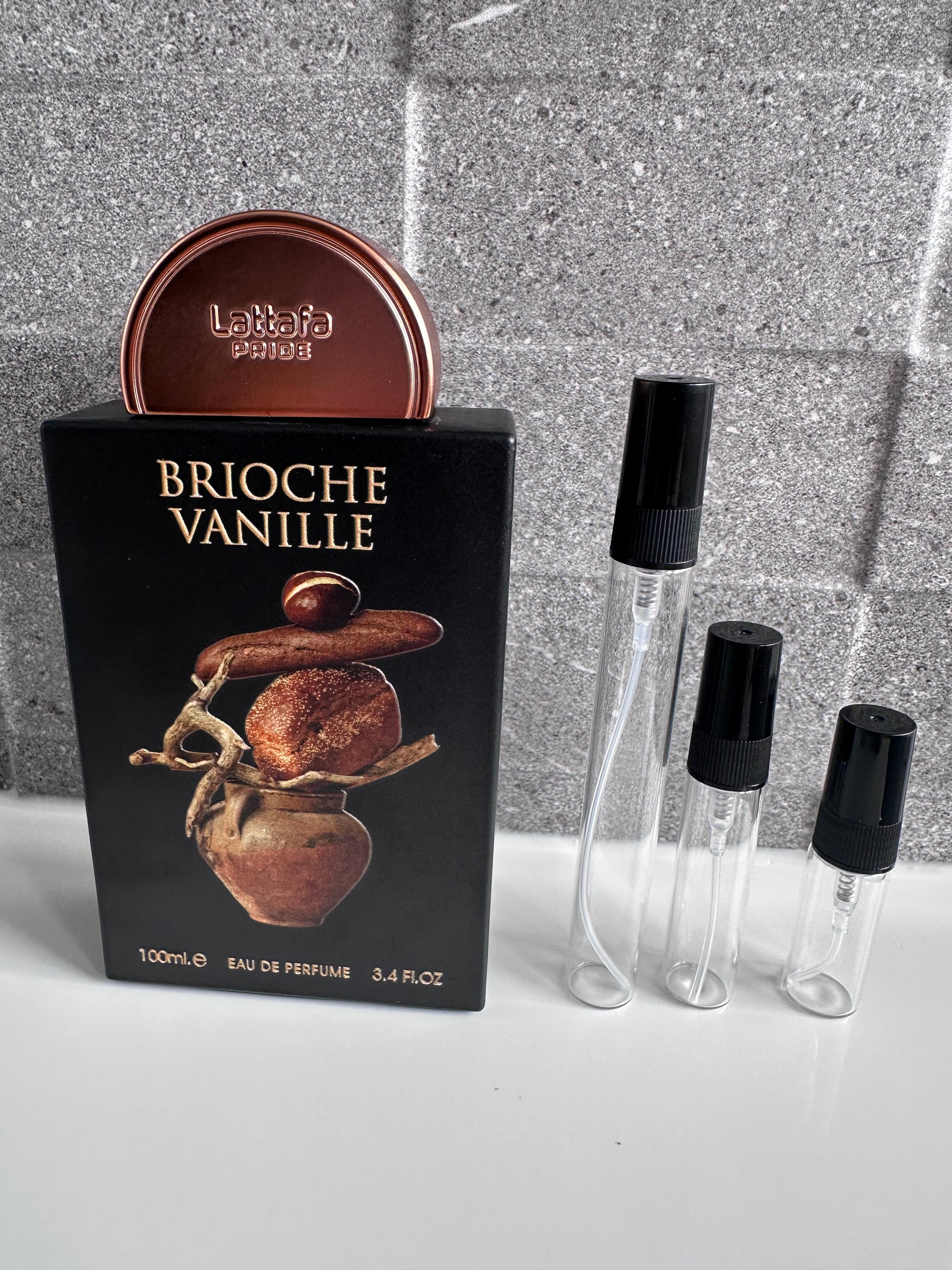 Lattafa - Brioche Vanille perfume decant bottle sizes NZ
