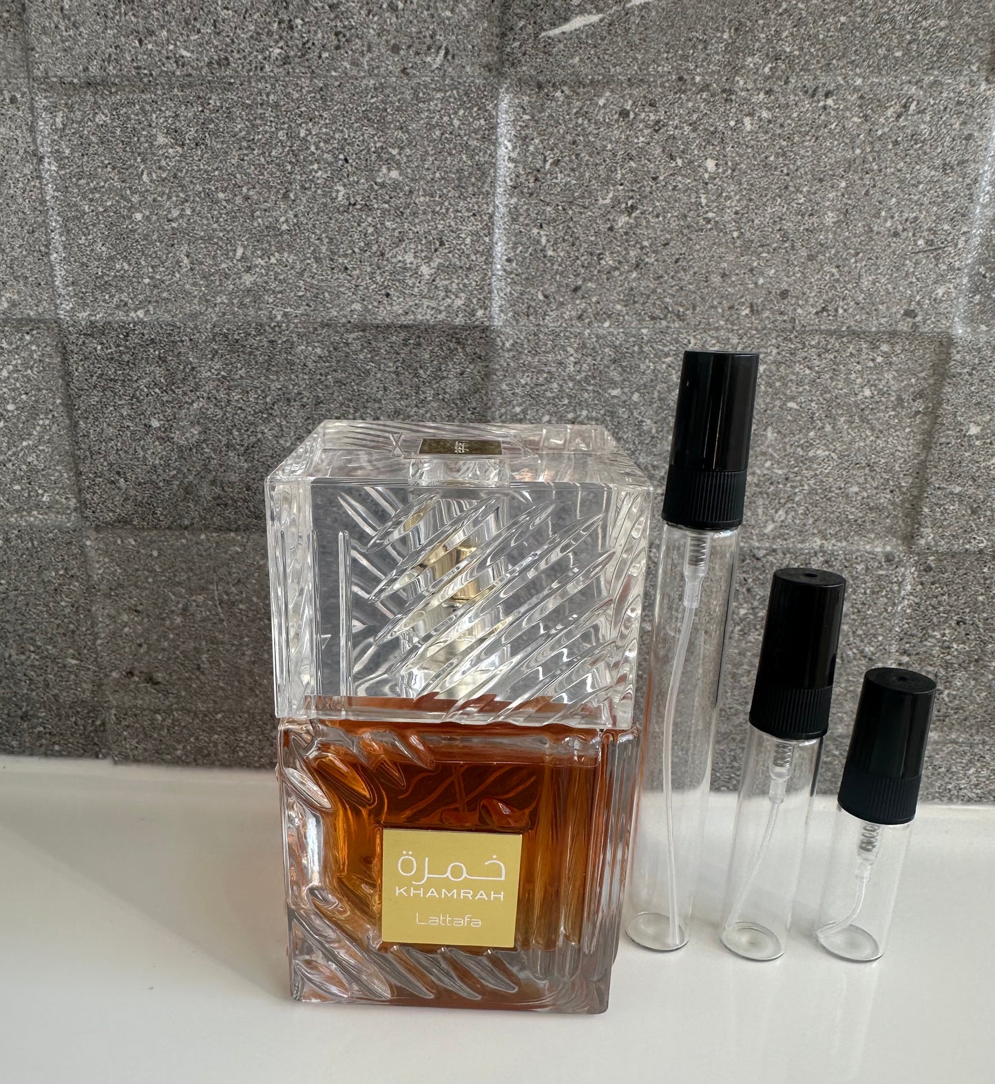 Lattafa - Khamrah  perfume decant bottle sizes NZ