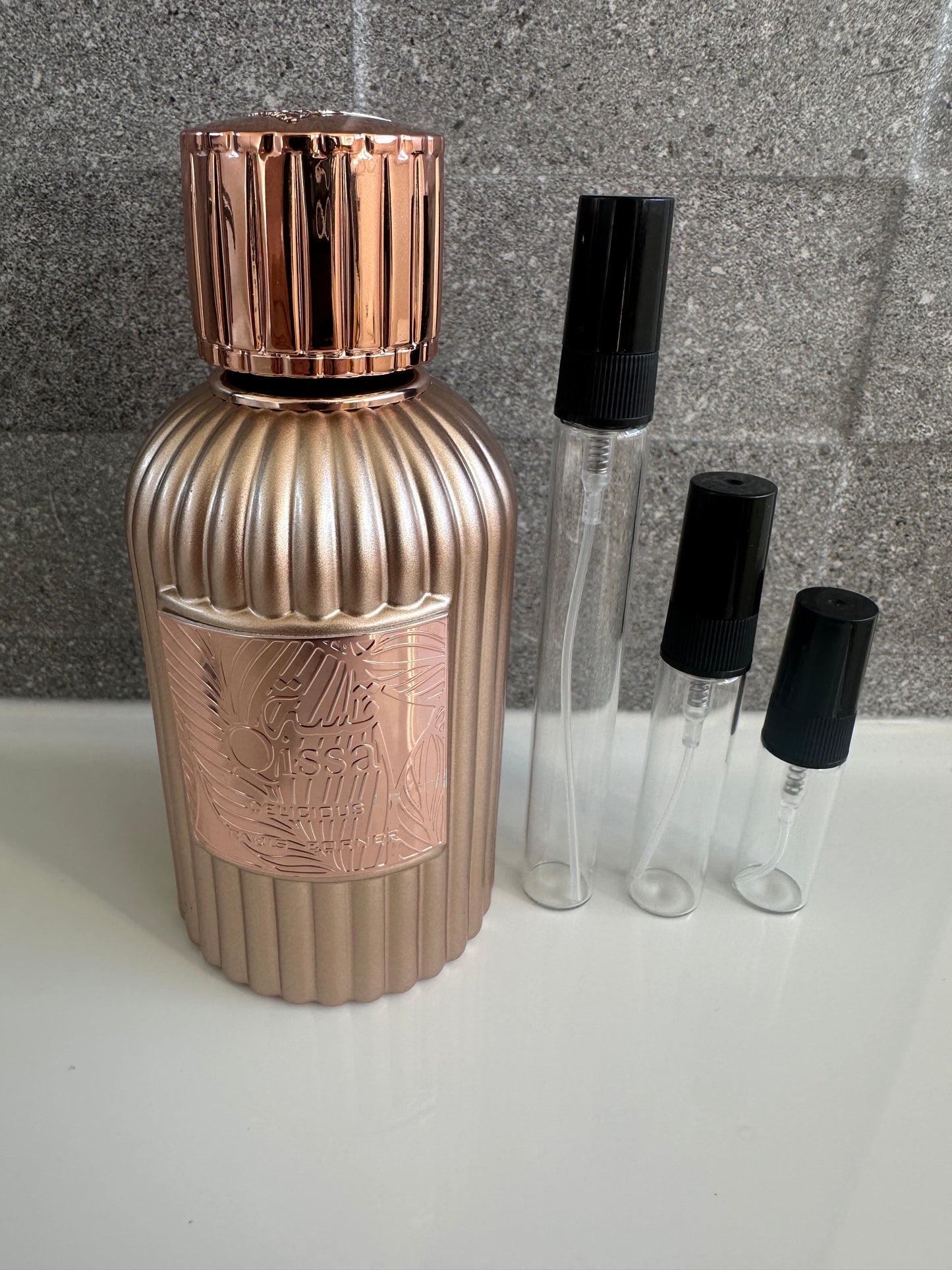 Paris Corner - Qissa Delicious perfume decant bottle sizes NZ