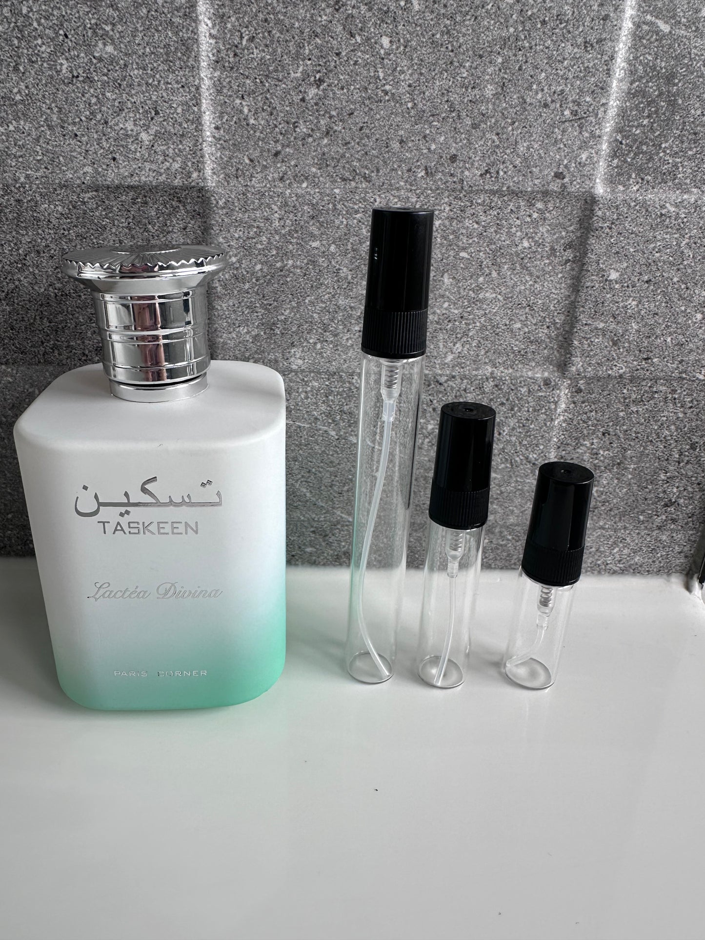 Paris Corner - Taskeen Lactea Divina perfume decant bottle sizes NZ