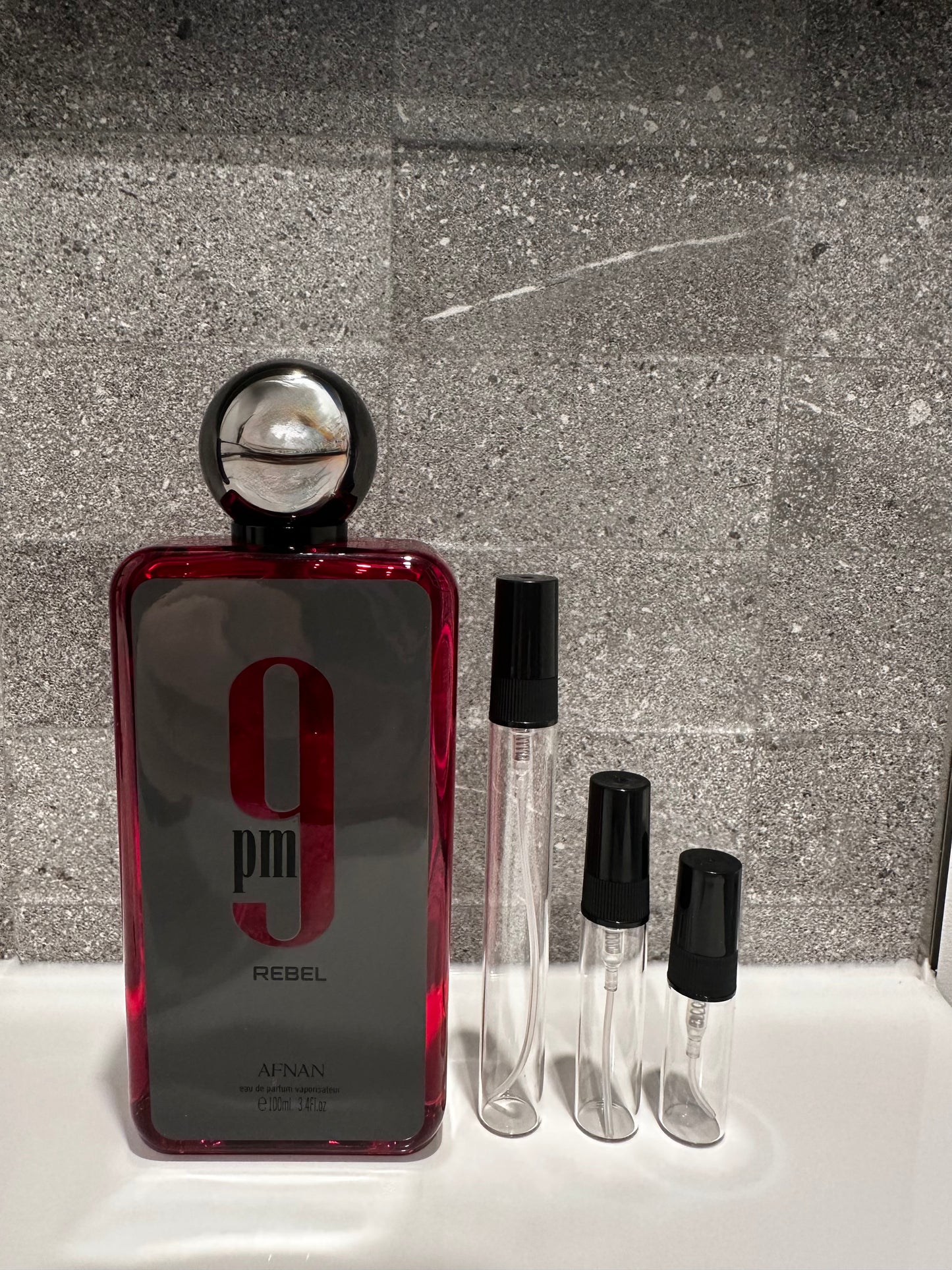 Afnan 9pm Rebel Fragrance decant sizes