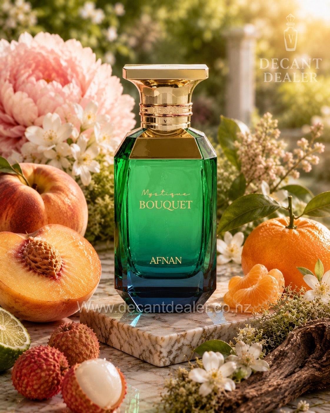 Afnan Mystique Bouquet perfume decant dealer NZ promo pic