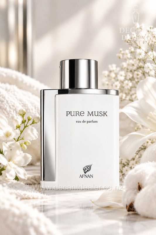 Afnan Pure Musk perfume decant dealer nz promo