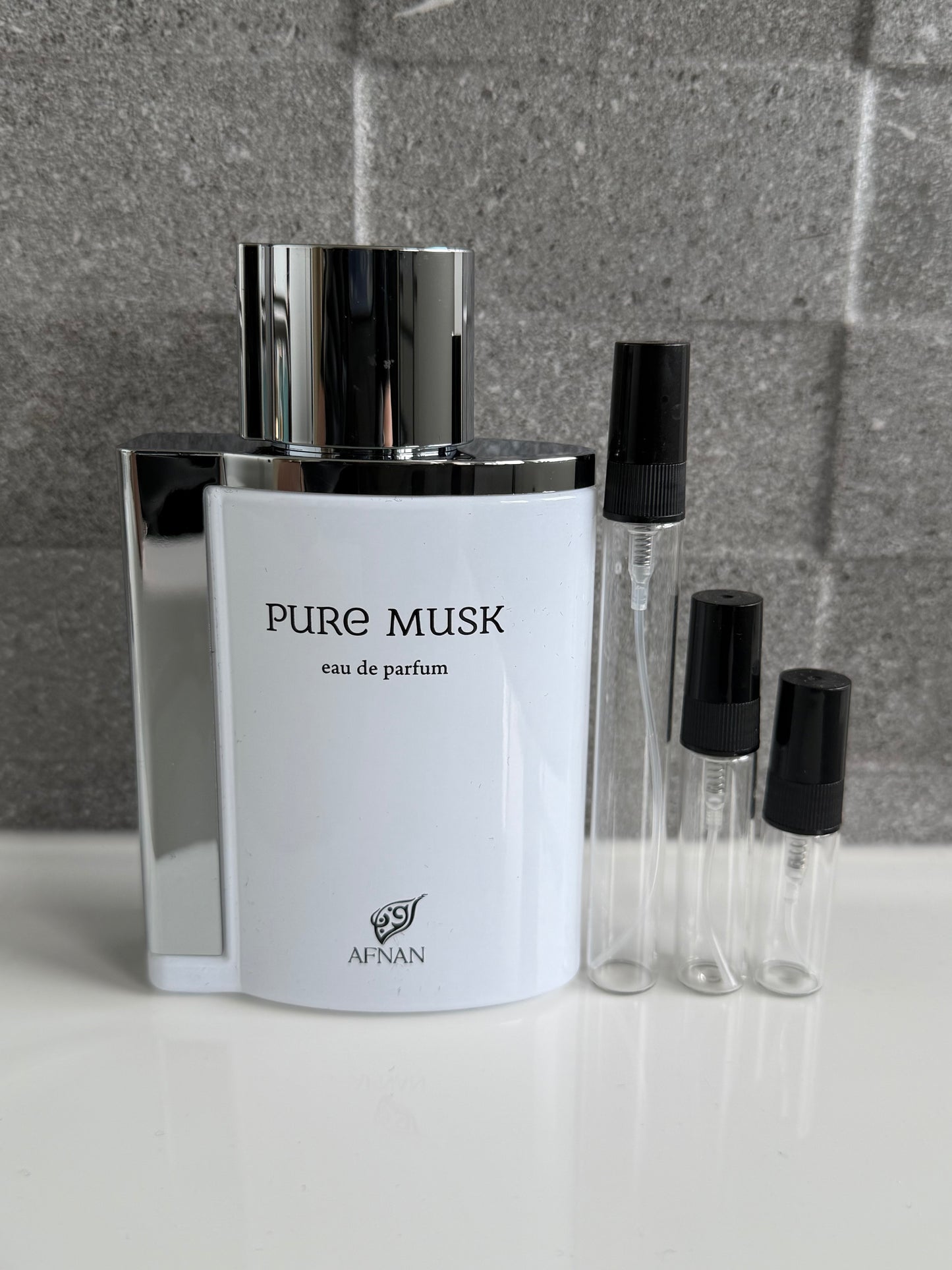Afnan Pure Musk perfume decant sizes