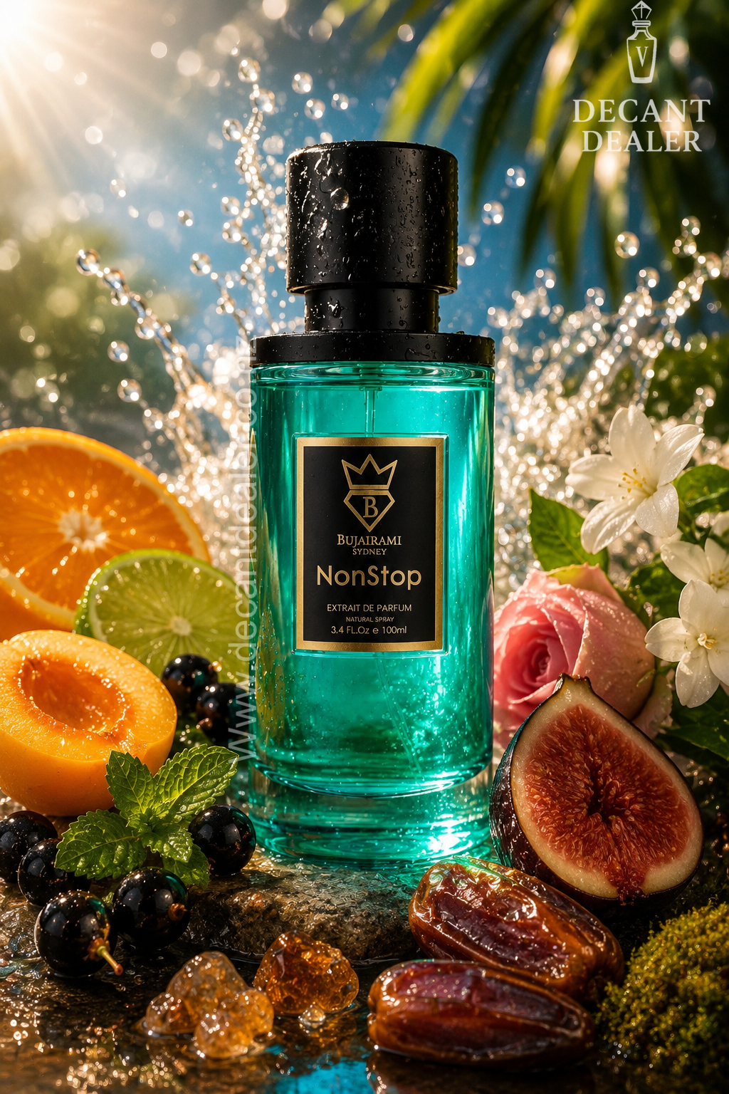 Bujairami Non stop Extrait perfume decant dealer NZ promo pic 
