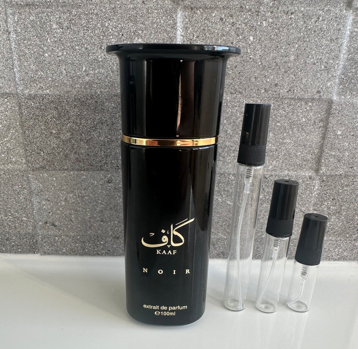 Ahmed Al Maghribi - Kaaf Noir perfume decant bottle sizes NZ