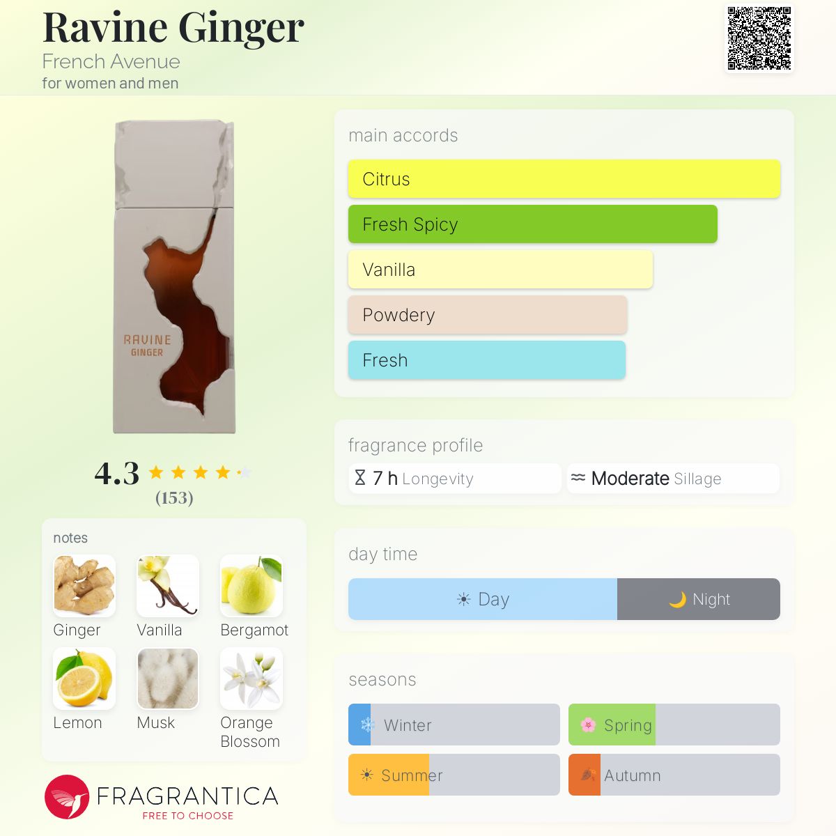 French Avenue Ravine Ginger Perfume Note Breakdown