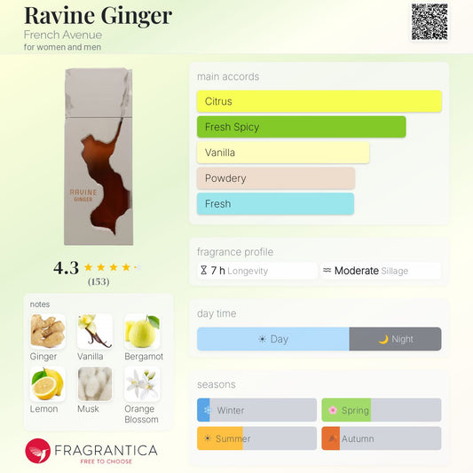French Avenue Ravine Ginger Perfume Note Breakdown
