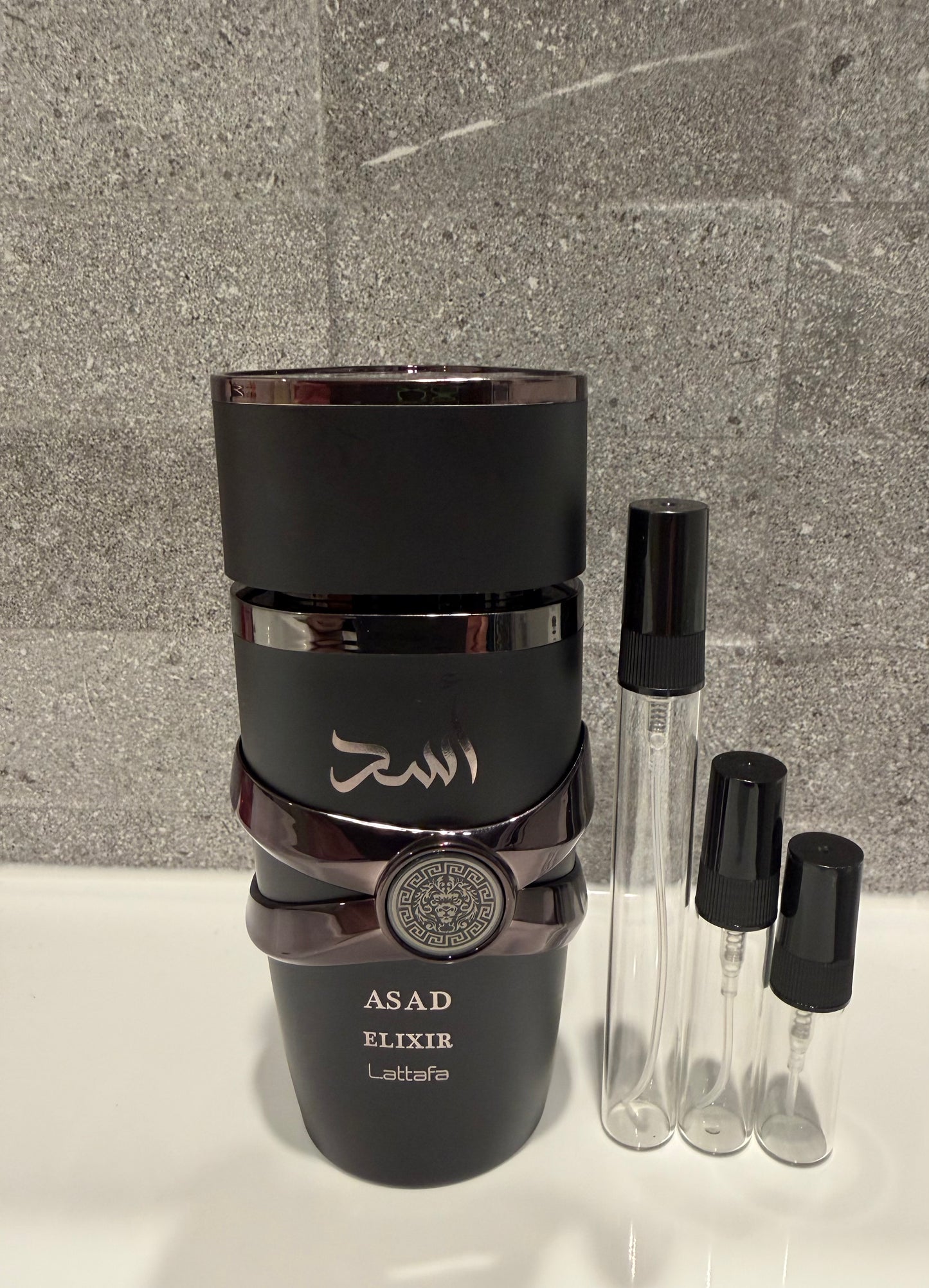 Asad Elixir perfume decant sizes