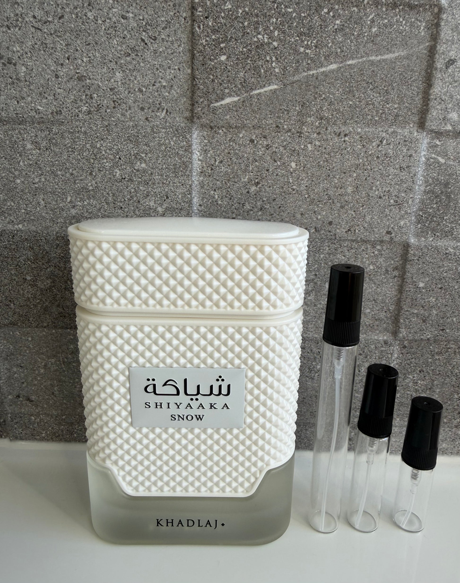 Khadlaj shiyaaka snow Perfume Decant bottle size NZ 