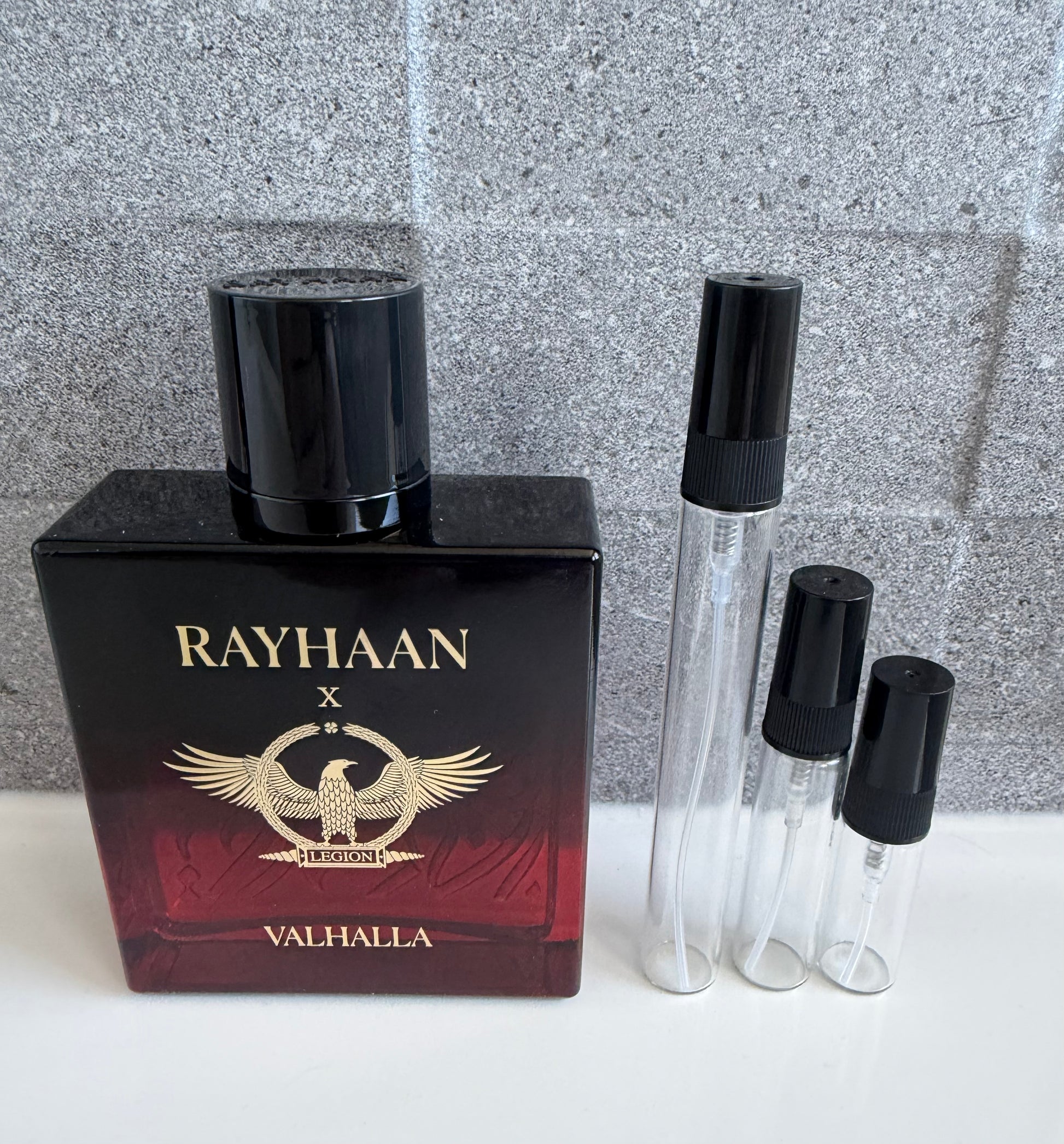 Rayhaan - Valhalla perfume decant bottle sizes NZ