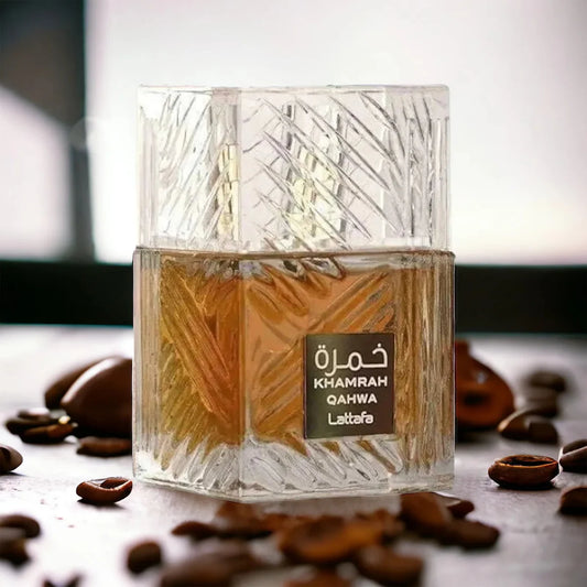 Lattafa - Khamrah Qahwa perfume promotional image