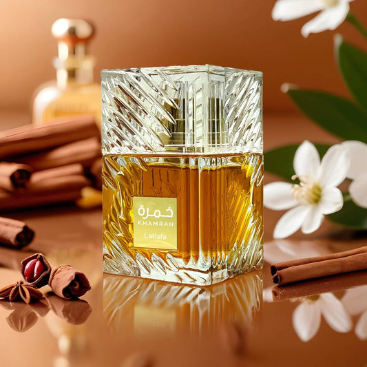 Lattafa - Khamrah perfume promotional image