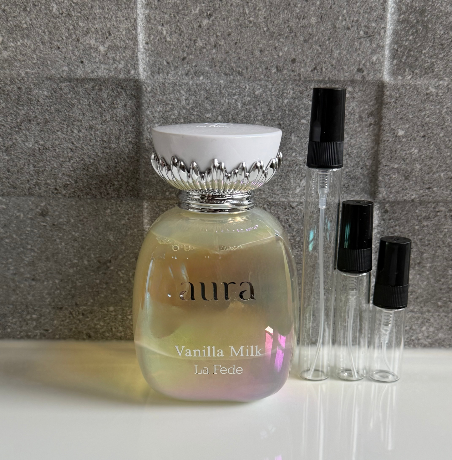 Khadlaj La Fede Aura Vanilla Milk Decant Dealer NZ Sizes