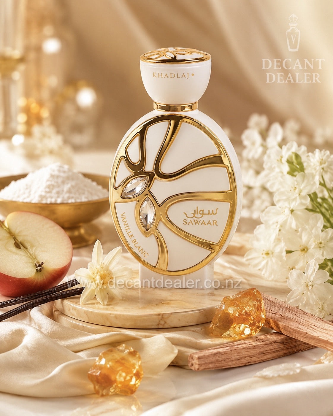 Khadlaj Sawaar Vanille Blanc perfume decant dealer nz promo