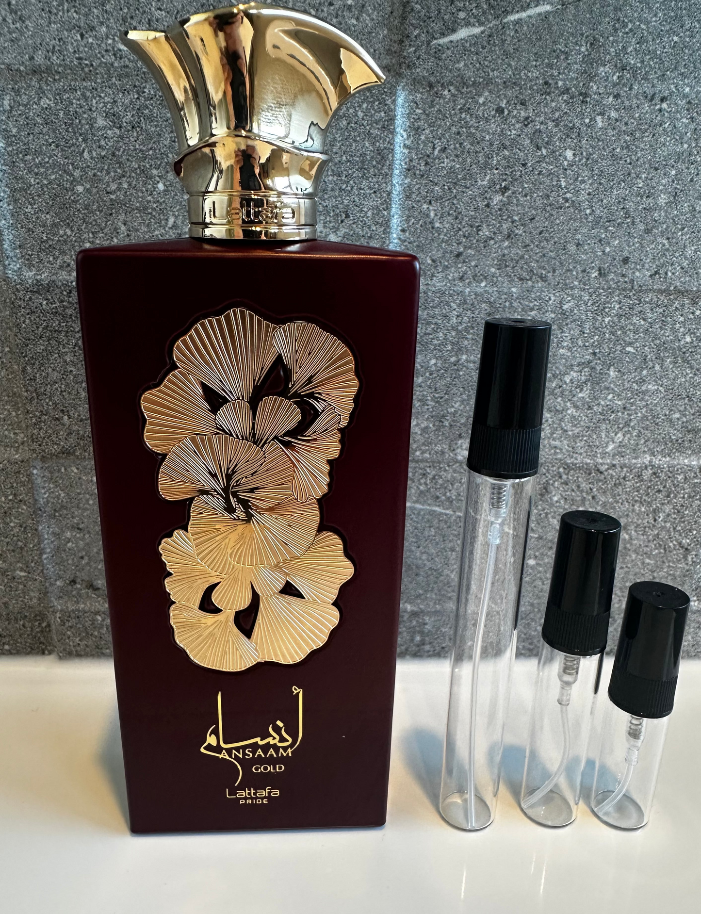 Lattafa Ansaam Gold decant sizes