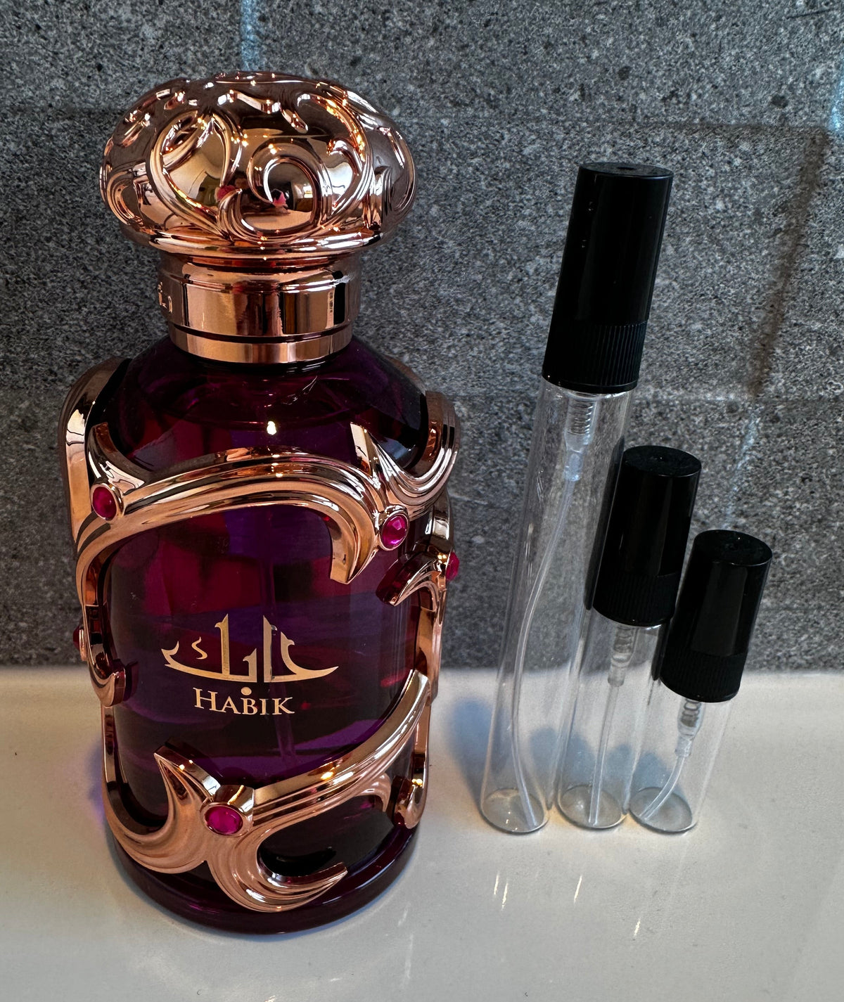 Lattafa Habik perfume decant sizes