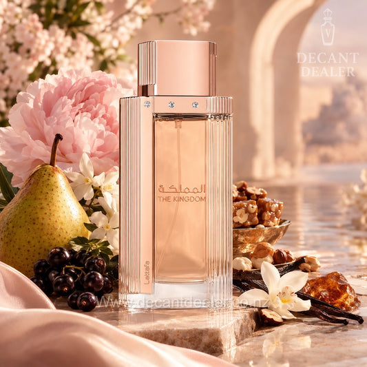 Lattafa The Kingdom for Women perfume Decant Dealer NZ Promo