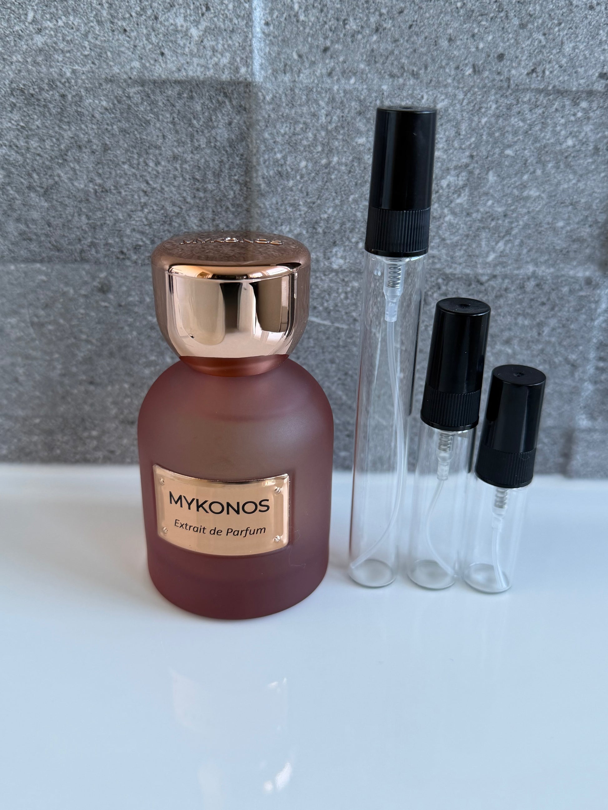 Mykonos Aphrodite perfume decant sizes