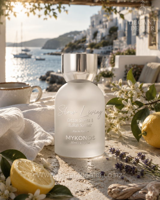 Mykonos Slow Living perfume decant dealer nz promo