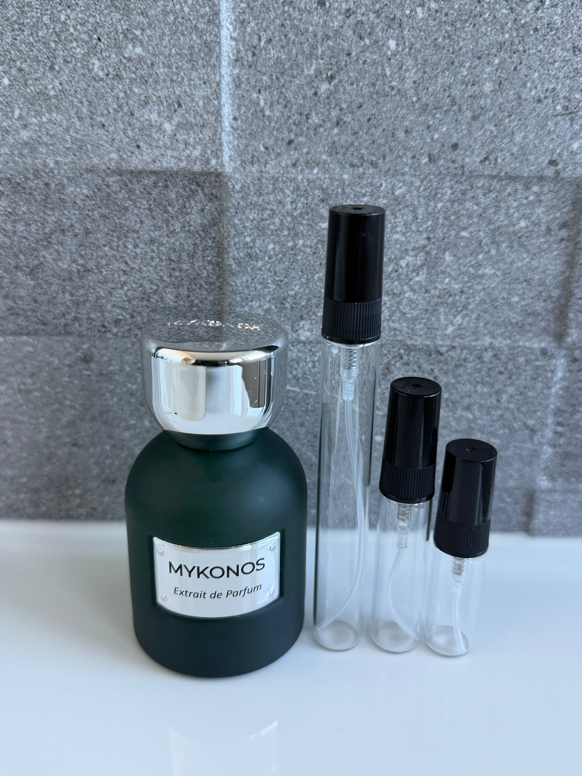 Mykonos Sorrento perfume decant sizes