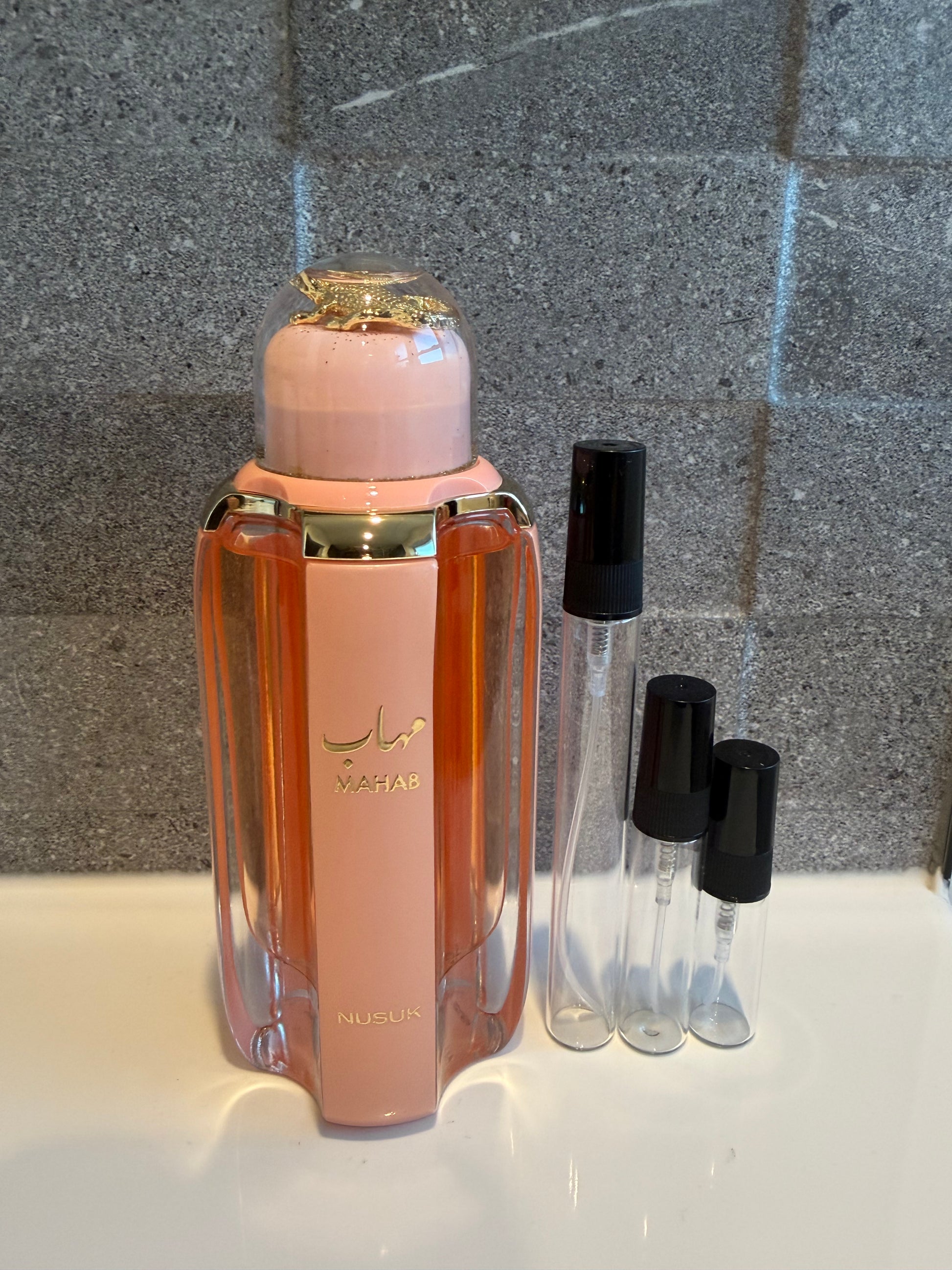 Nusuk Mahab perfume decant sizes