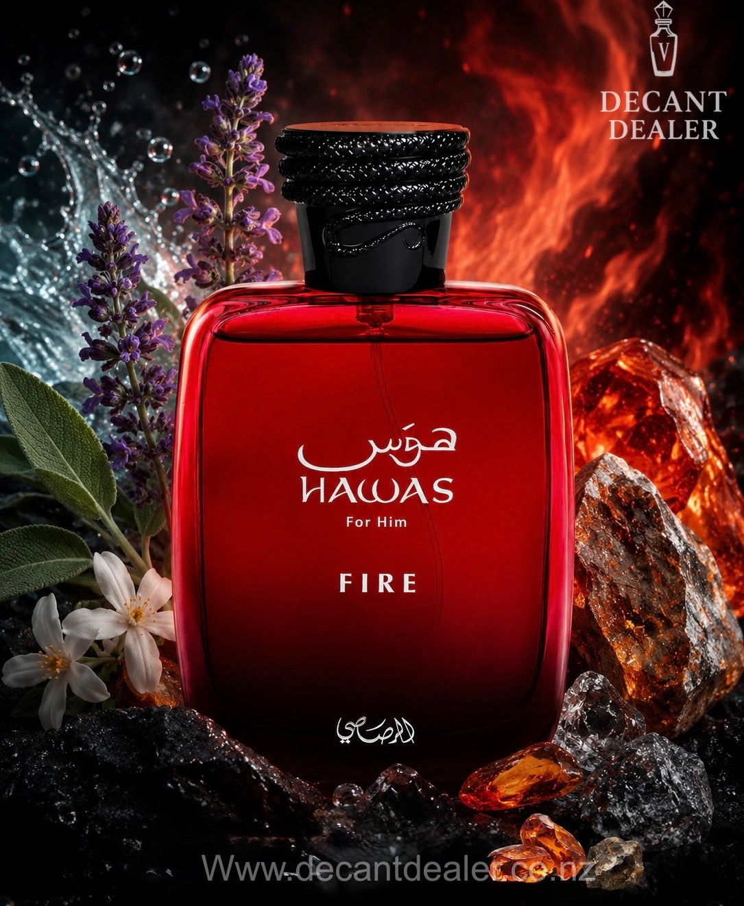 Rasasi Hawas fire decant dealer NZ promo pic 