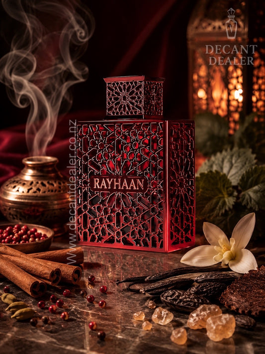 Rayhaan Crimson perfume decant dealer nz promo
