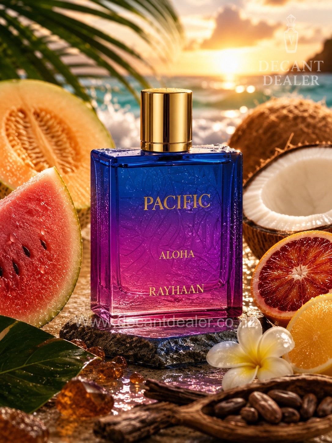 Rayhaan Pacific Aloha perfume decant dealer NZ promo pic