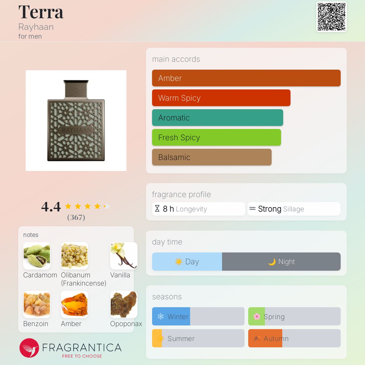 Rayhaan - Terra fragrance notes breakdown