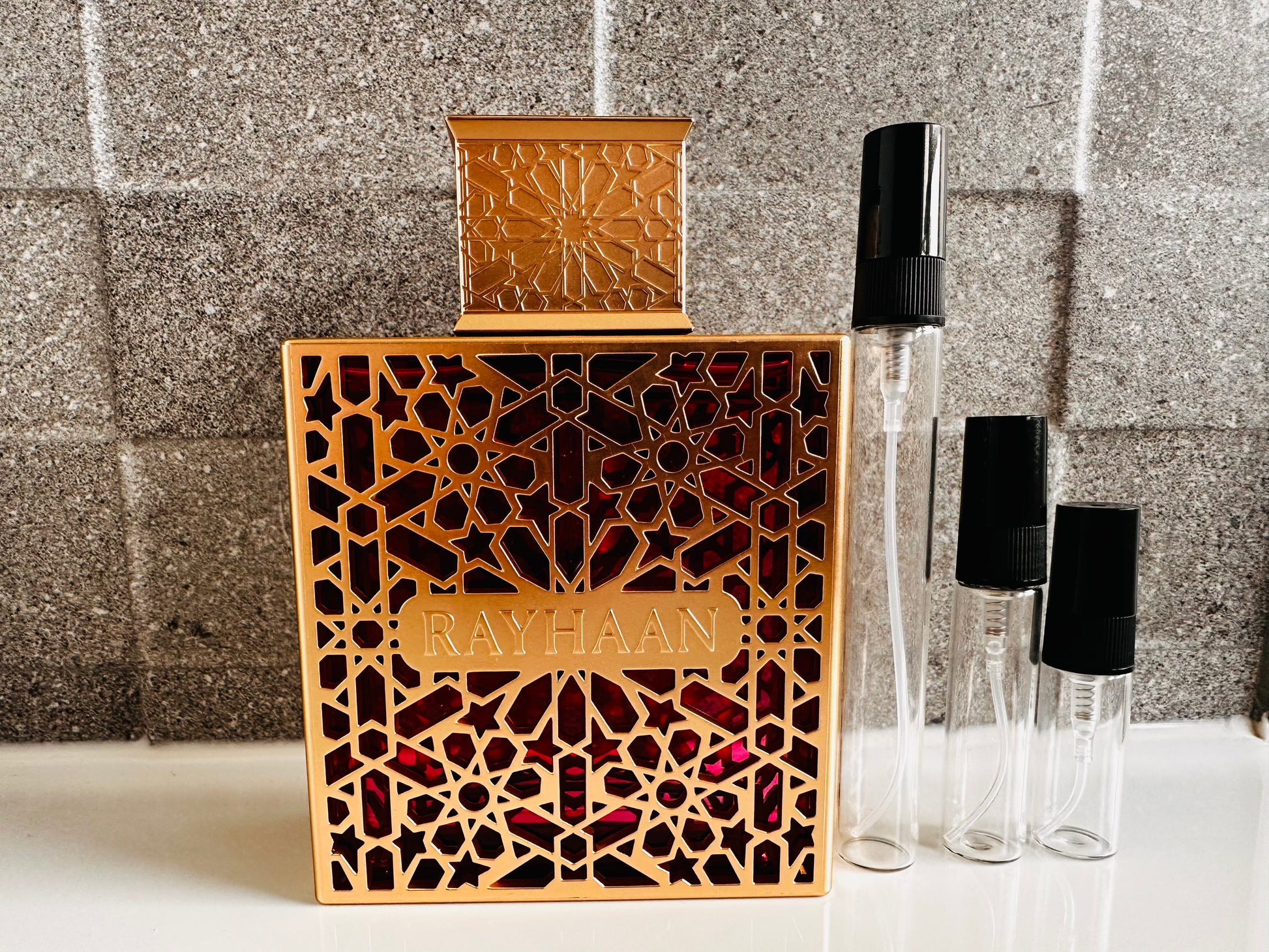 Rayhaan kiss perfume decant bottle sizes NZ